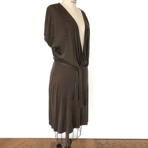 EDITTE - Deep Cowl Front Knit Dress